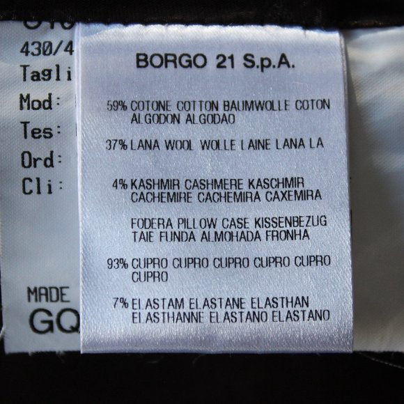 Giorgio Armani Women's Brown Wool Blend Double Breasted Leather Trim Jacket ~10~ - Picture 12 of 15